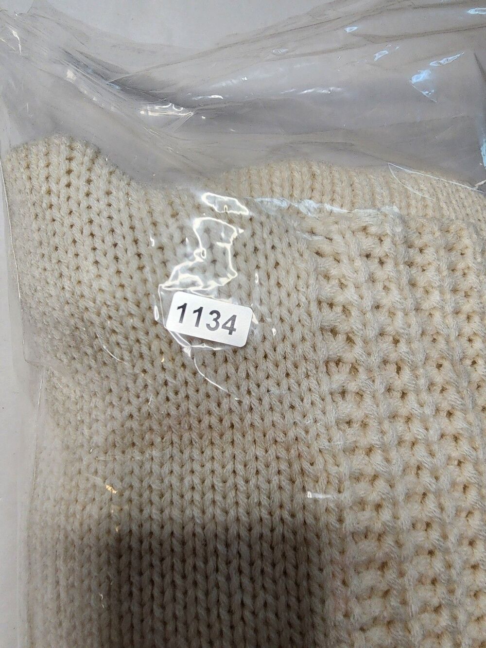 Topshop Cream Knitted Roll Neck Sweater Womens 4-6 Cream Mixed Stitch - Picture 7 of 7
